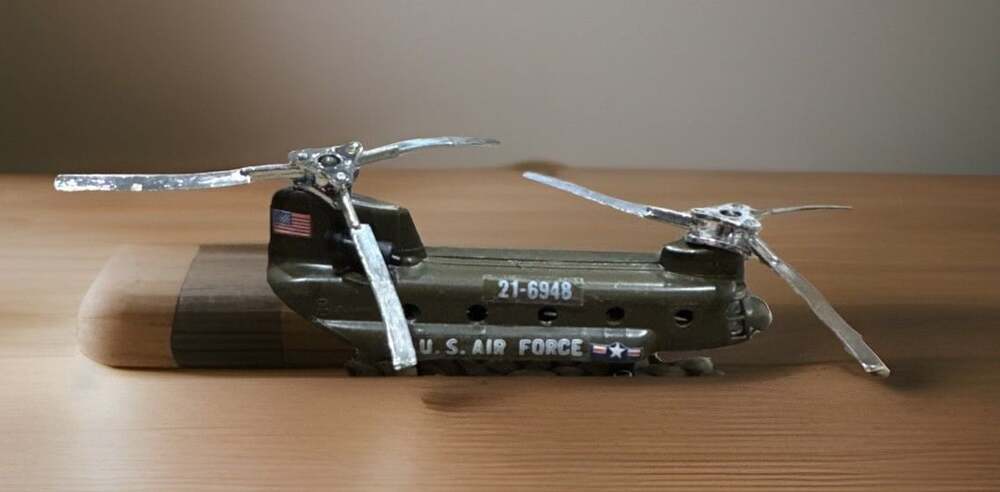 Vintage Zylmex "Chimook Coptor" Diecast Helicopter - U.S. AIR FORCE - Hong Kong
